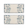 Set 2 piatti rettangolari da portata in ceramica 36x16cm Marechiaro Promozione