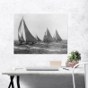 Quadro su tela vintage bianco e nero Sloops at Sail, 1915 Edwin Levick Vendita