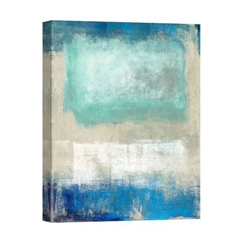 Quadro stampa su tela astratto moderno beige blu Magic Sea Ludwig Maun Promozione