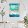 Quadro stampa su tela astratto moderno beige blu Magic Sea Ludwig Maun Saldi