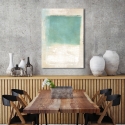 Stampa su tela quadro moderno astratto beige azzurro Libra I Ludwig Maun Vendita