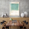 Stampa su tela quadro moderno astratto beige azzurro Libra I Ludwig Maun Vendita