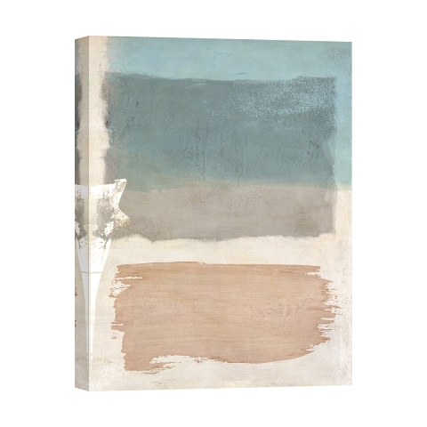 Quadro su tela astratto sfumature beige azzurro Libra II Ludwig Maun Promozione
