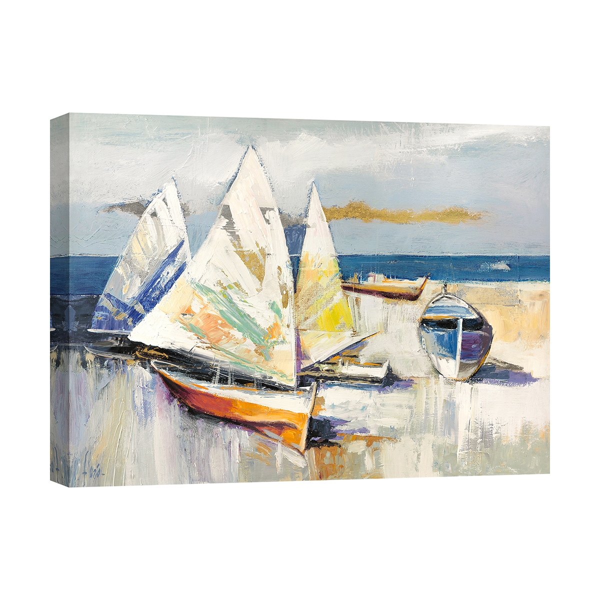 Quadro moderno stampa su tela Barche sulla spiaggia Luigi Florio Promozione Quadro moderno stampa su tela Barche sulla spiaggia Luigi Florio Promozione