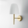 Applique da interno in metallo dorato con diffusore vetro bianco Ares AP1 Promozione