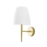 Applique da interno in metallo dorato con diffusore vetro bianco Ares AP1 Vendita