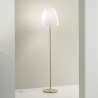 Piantana lampada da terra in metallo dorato diffusore vetro bianco Ares PT Vendita