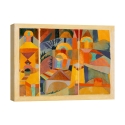 Quadro geometrico astratto stampa su tela canvas Temple Gardens Paul Klee Promozione