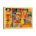 Quadro geometrico astratto stampa su tela canvas Temple Gardens Paul Klee Promozione