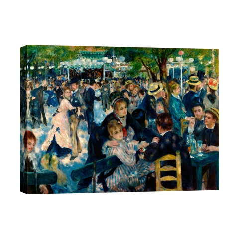 Stampa impressionista su tela Dance at Le Moulin de la Galette Renoir Promozione