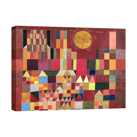 Quadro impressionista stampa su tela Castle and Sun (detail) Paul Klee Promozione