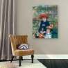 Stampa impressionista su tela Le due sorelle (sulla terrazza) Renoir Vendita