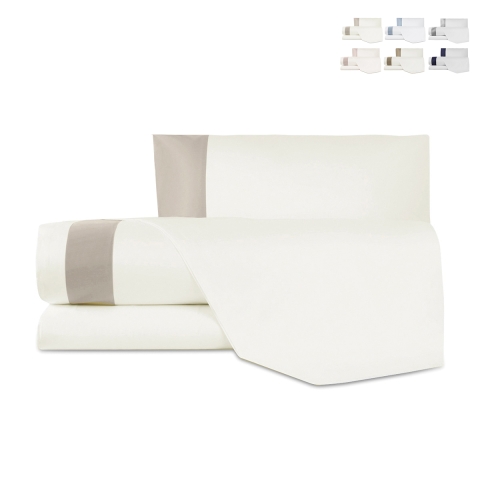 Completo letto singolo con lenzuola e federa in cotone e raso Heritage Promozione
