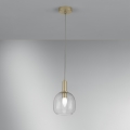 Lampadario a sospensione dorato con diffusore singolo vetro Brandy LS Promozione