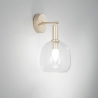 Applique da parete in metallo dorato diffusore vetro soffiato Brandy AP Promozione