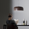 Lampadario a sospensione diffusore rotondo 52cm in metallo Bistrot Vendita