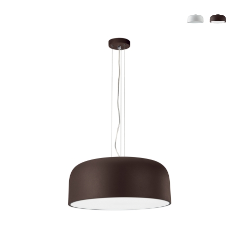 Lampadario a sospensione diffusore rotondo 52cm in metallo Bistrot Promozione