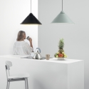 Lampadario a sospensione moderno in metallo con diffusore a cono BigBang Costo