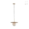 Lampadario a sospensione metallo diffusore in vetro 30cm Chaplin LS1 Promozione