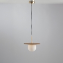 Lampadario a sospensione metallo diffusore in vetro 30cm Chaplin LS1 Vendita