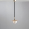 Lampadario a sospensione metallo diffusore in vetro 30cm Chaplin LS1 Vendita