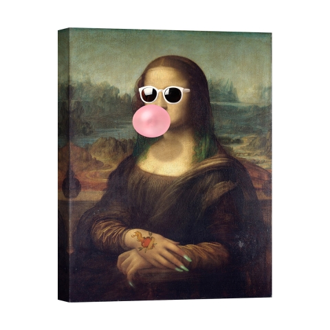 Quadro pop art stampa su tela Leisure Time, Monna Lisa di Matt Spencer Promozione