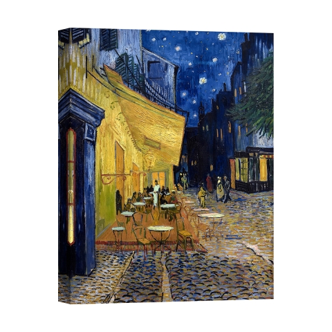 Stampa quadro su tela canvas Cafe Terrace at Night Vincent van Gogh Promozione