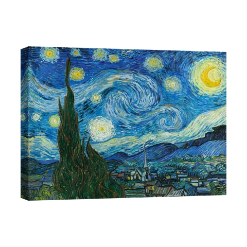 Quadro impressionista stampa su tela Notte stellata Vincent van Gogh Promozione