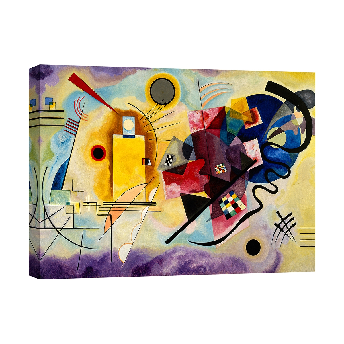 Quadro astratto moderno stampa su tela Yellow, Red & Blue Kandinsky Promozione Quadro astratto moderno stampa su tela Yellow, Red & Blue Kandinsky Promozione