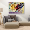 Quadro astratto moderno stampa su tela Yellow, Red & Blue Kandinsky Saldi