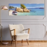 Quadro stampa su tela paesaggio marino Cala Smeraldo Adriano Galasso Saldi