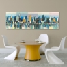 Quadro moderno su tela paesaggio urbano Manhattan Aqua Luigi Florio Vendita