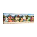 Stampa su tela quadro paesaggio colorato Paese italiano Luigi Florio Promozione