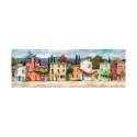 Stampa su tela quadro paesaggio colorato Paese italiano Luigi Florio Offerta