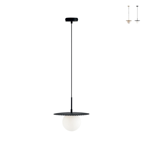 Lampadario a sospensione soggiorno diffusore in vetro 45cm Chaplin L1 Promozione