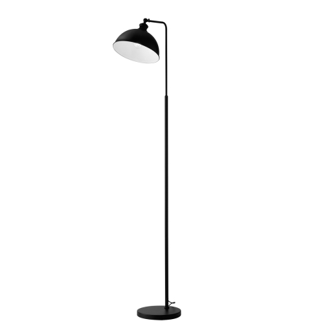 Lampada da terra piantana in metallo nero stile vintage Charleston LP Promozione