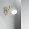 Eda AP applique in legno e metallo bianco luce orientabile stile scandinavo Vendita
