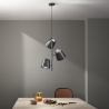 Lampadario a sospensione in metallo a tre luci stile vintage Colt LS3 Vendita