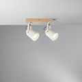 Applique da parete soffitto due luci orientabili metallo bianco Eda AP2 Promozione