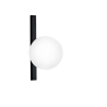 Applique in metallo nero con luce a sfera in vetro bianco Enoire Vendita