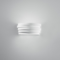 Applique in gesso verniciabile con diffusore in vetro satinato Flow Promozione