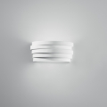 Applique in gesso verniciabile con diffusore in vetro satinato Flow Promozione