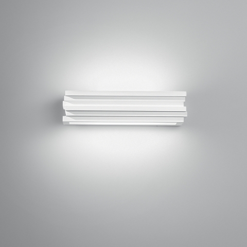 Applique in gesso con diffusore in vetro satinato 37 cm Flow Promozione