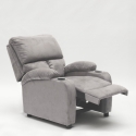 Poltrona Relax Reclinabile con Poggiapiedi in Microfibra Velluto Laura Costo