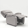Poltrona Relax Reclinabile con Poggiapiedi in Microfibra Velluto Laura Acquisto