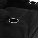 Poltrona Relax Reclinabile con Poggiapiedi in Microfibra Velluto Laura 