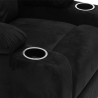 Poltrona Relax Reclinabile con Poggiapiedi in Microfibra Velluto Laura 