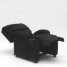 Poltrona Relax Reclinabile con Poggiapiedi in Microfibra Velluto Laura 