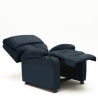 Poltrona Relax Reclinabile con Poggiapiedi in Microfibra Velluto Laura 