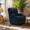 Poltrona Relax Reclinabile con Poggiapiedi in Microfibra Velluto Laura 